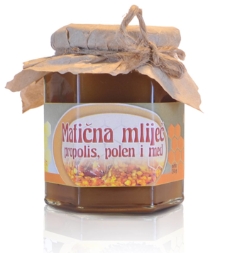 Med sa matičnom mliječi, propolisom i polenom, 450gr
